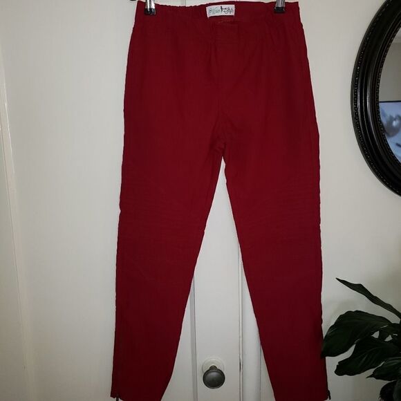 Stay Warm In Style Pull-On Ankle Zip Pants - Picture 2 of 8